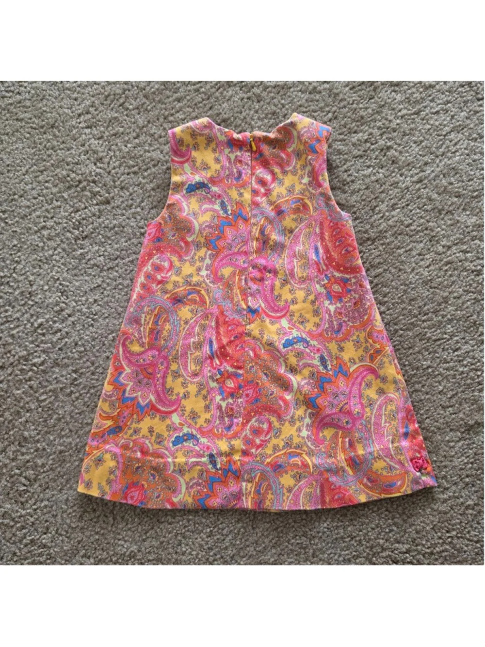 Baby Ralph Lauren Casual Dress 18 Months Yellow Pink Paisley